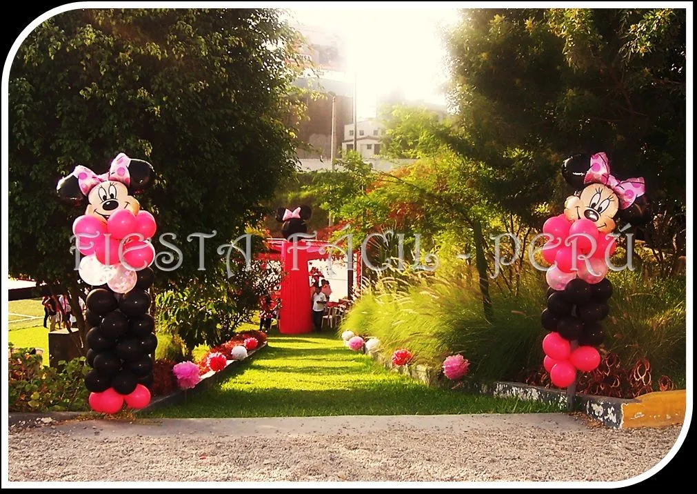 FIESTA FACIL PERU: DECORACIÓN MINNIE COQUETA..!!!