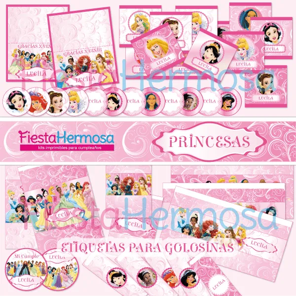 Fiesta Hermosa: Lanzamiento Kit imprimible Princesas