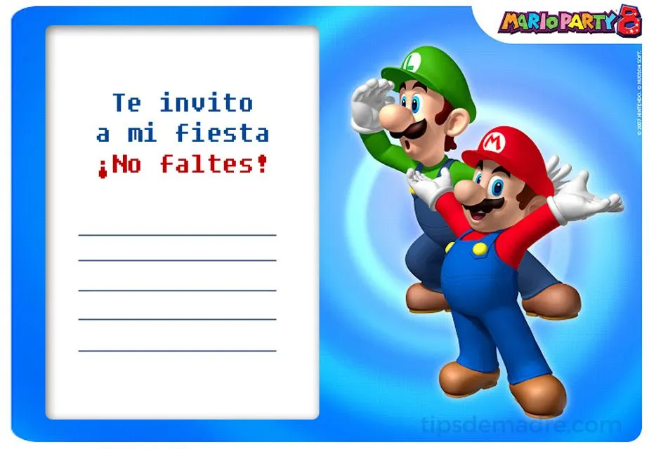 Fiesta infantil de Mario Bros - cumpleaños - Tips de Madre