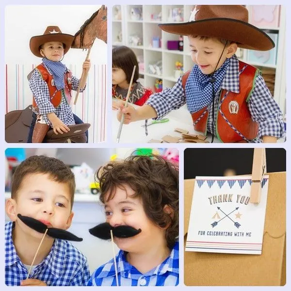 Fiesta infantil temática de indios y vaqueros