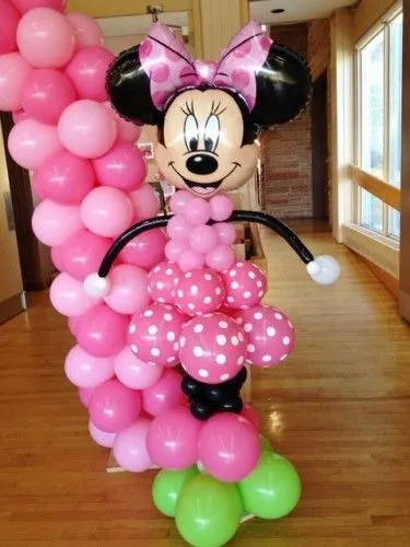 Fiesta de Minnie mouse decoracion con globos | Decoración con ...