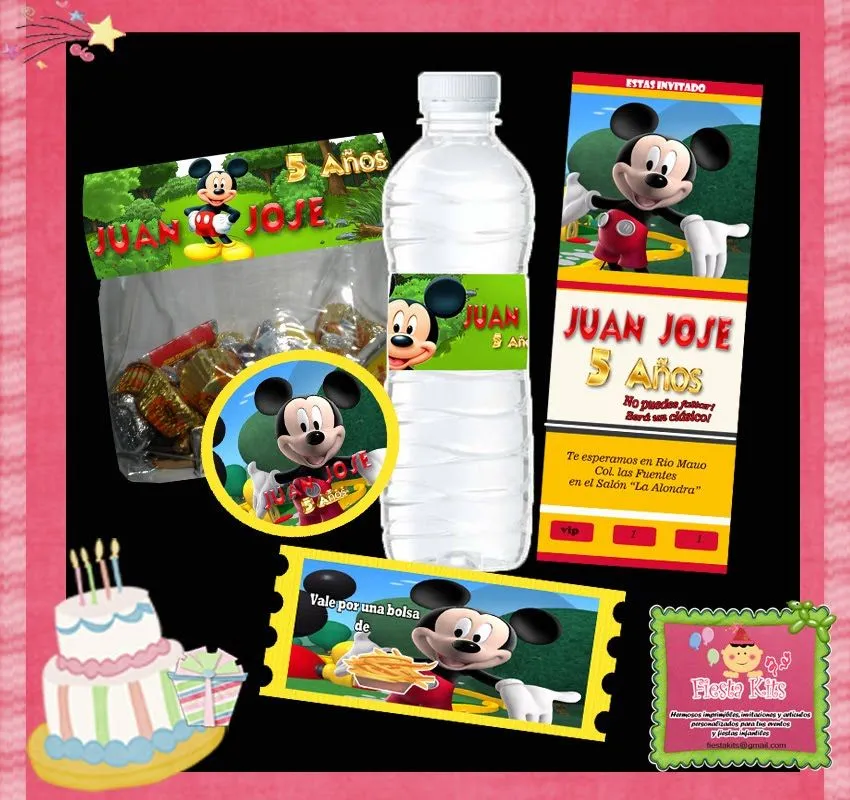 Fiestakits: kit imprimible mickey mouse