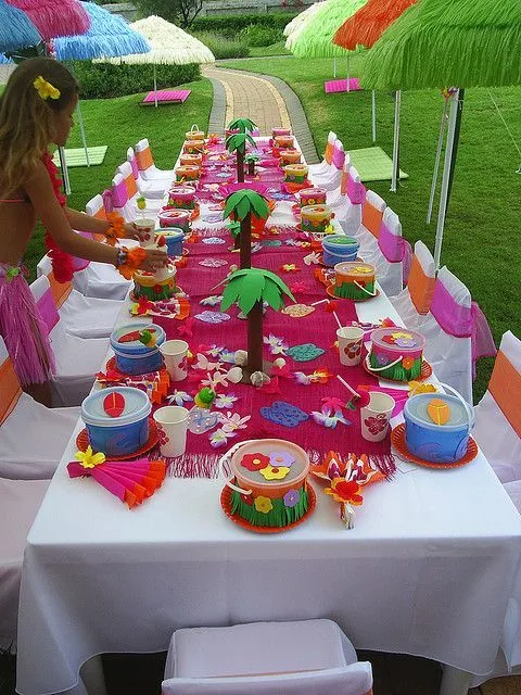 Mesa Hawaiana para niños | FIESTA HAWAIANA | Pinterest