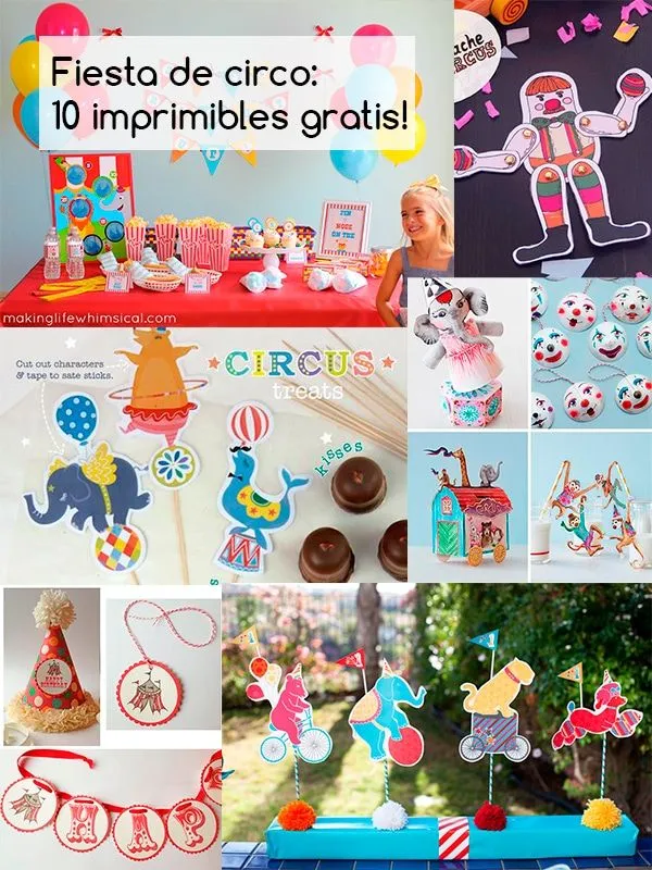 Fiestas infantiles: 5 kits imprimibles