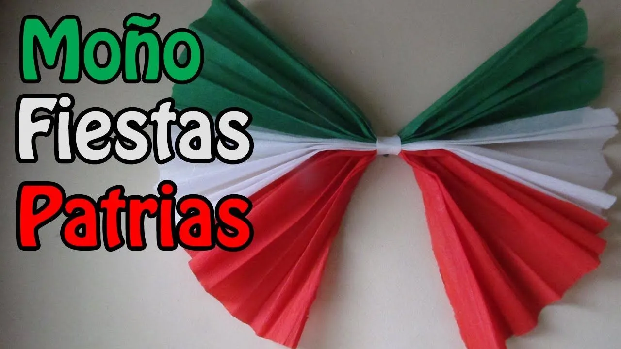 Fiestas patrias: Moño de papel DECORATIVO (manualidad XpreSs) - YouTube