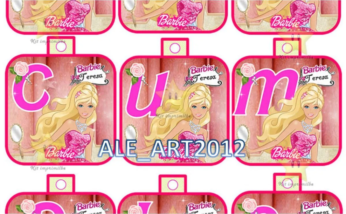 FIESTAS TEMATICAS: Mega Kit Imprimible Barbie Completo con Candy ...