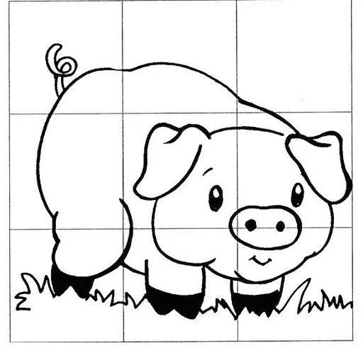 Figuras en cuadricula para niños - Imagui