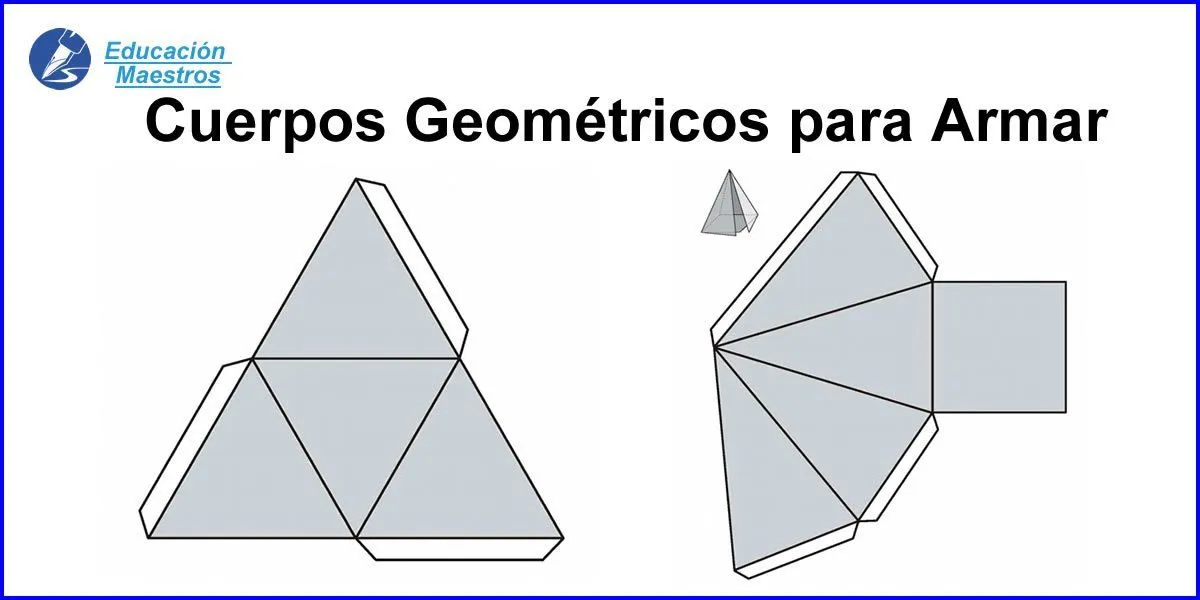 ▷ Figuras Cuerpos Geométricos para Armar | Imprimir PDF