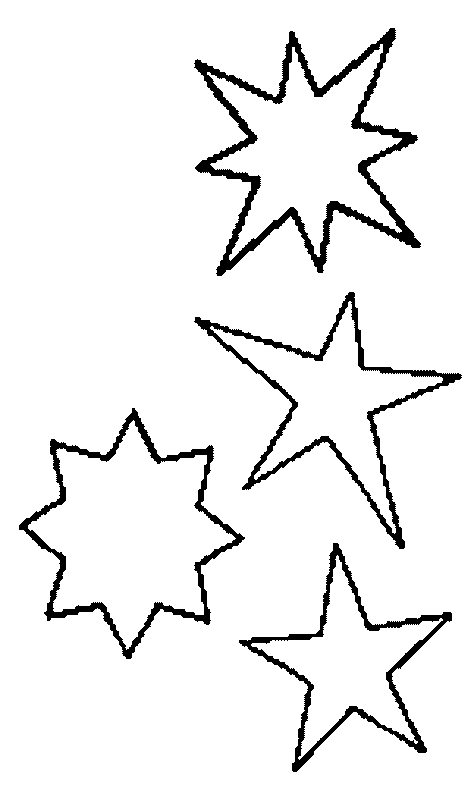 Moldes y Figuras de Sucha Foami: moldes de estrellas