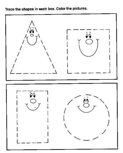 Figuras geometricas para colorear en preescolar - Imagui