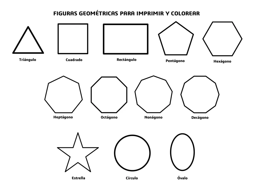 ▷ FIGURAS GEOMÉTRICAS【 IMPRIMIR y COLOREAR 】