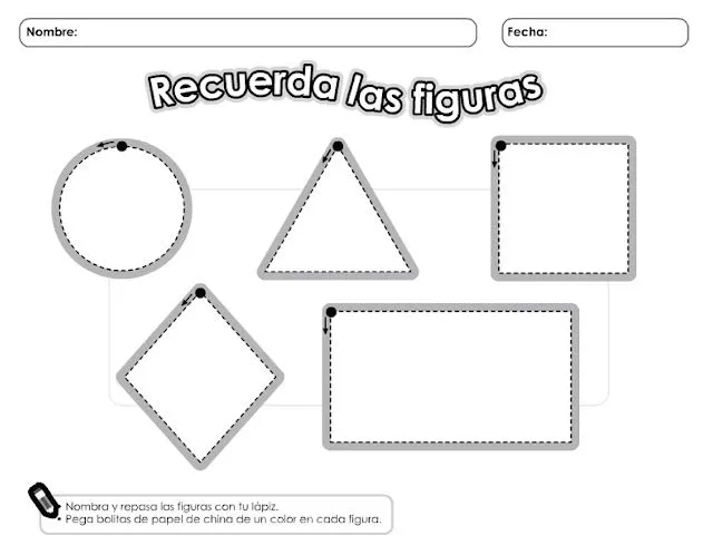 Figuras geometricas para recortar con su nombre - Imagui