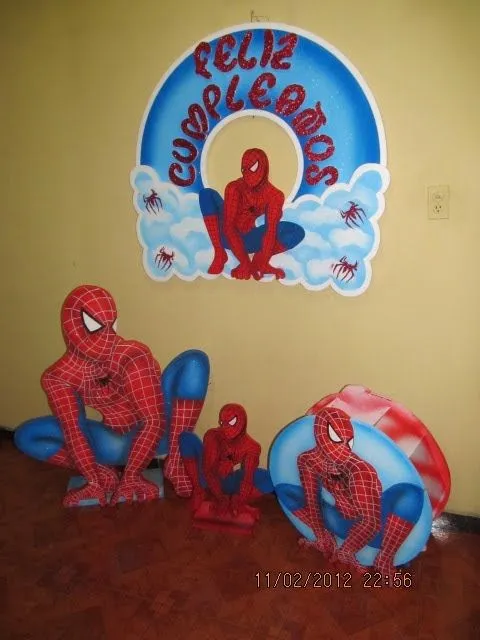 FIGURAS HOMBRE ARAÑA - SPIDERMAN CON ICOPOR | Fiestas infantiles ...