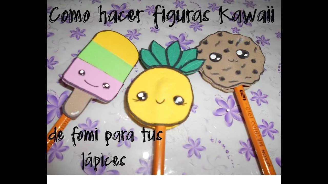 Figuras kawaii de Fomi para adornar tus lapices muy faciles - YouTube