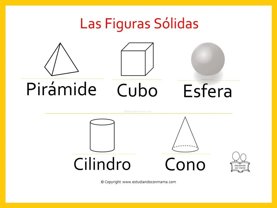 Figuras Sólidas | Estudiando con mamá | Cuerpos geometricos para colorear, Cuerpo  geometrico cubo, Cuerpos geometricos con nombres