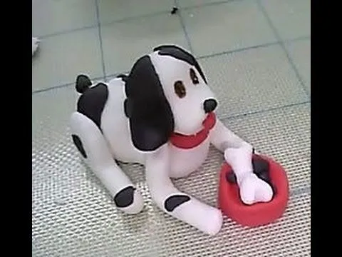 Cómo hacer figuritas de fondant: perrito con fondant. How to make ...