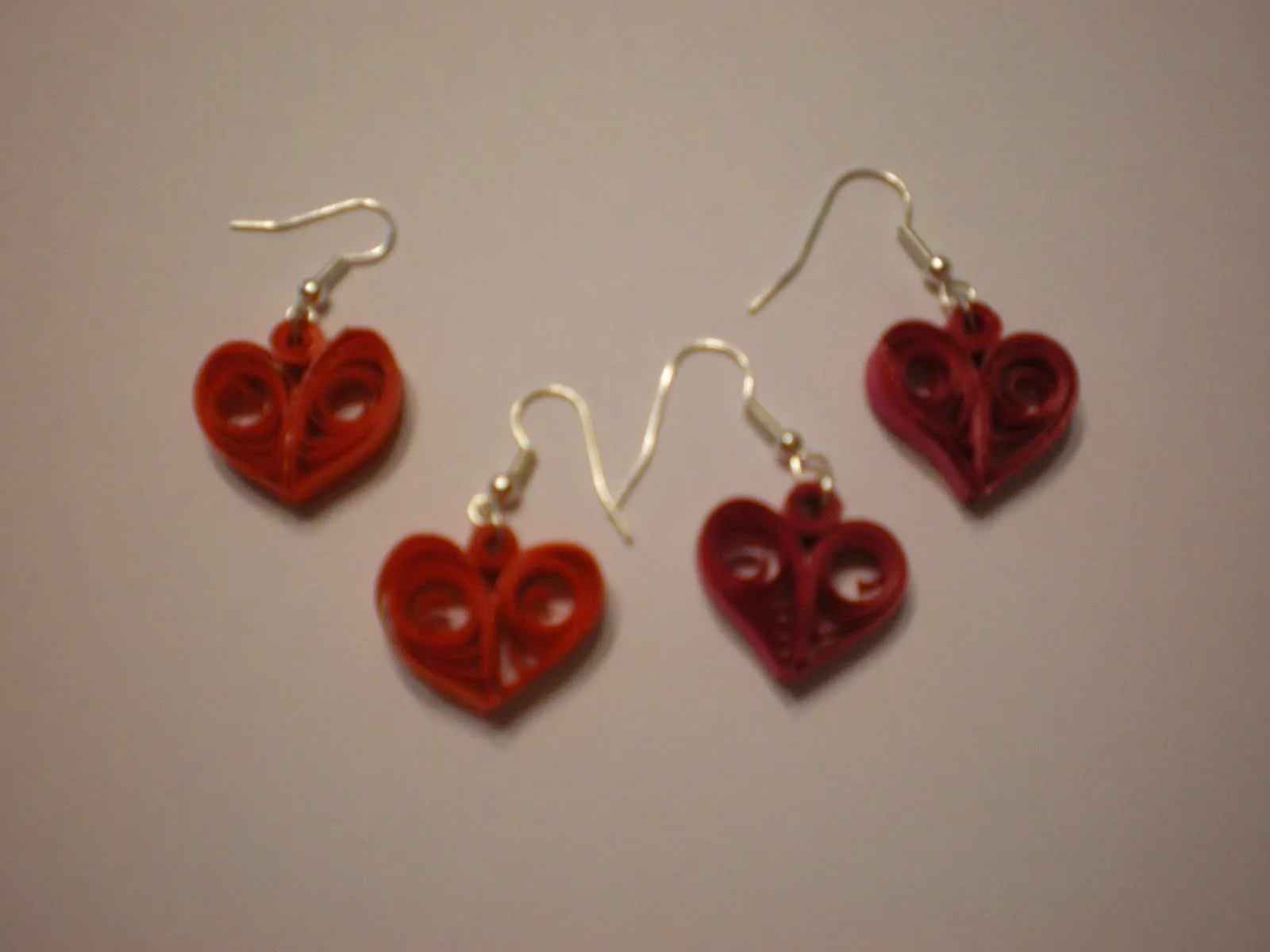 Mis filigranas...: Pendientes de corazones