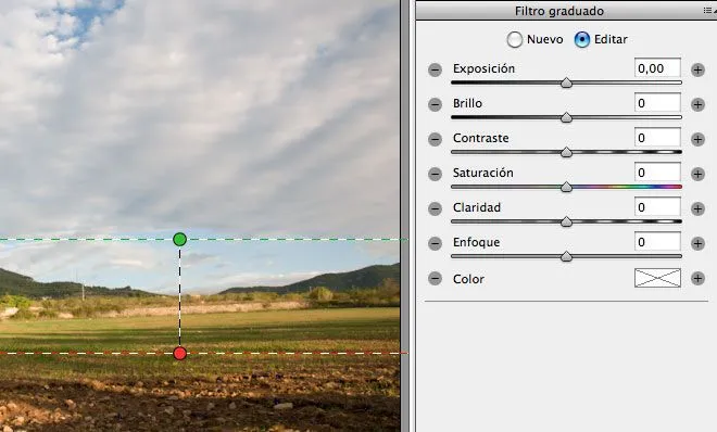Filtro Graduado en Camera Raw - DeCamaras