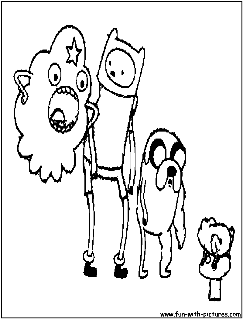 finn adventure time Colouring Pages