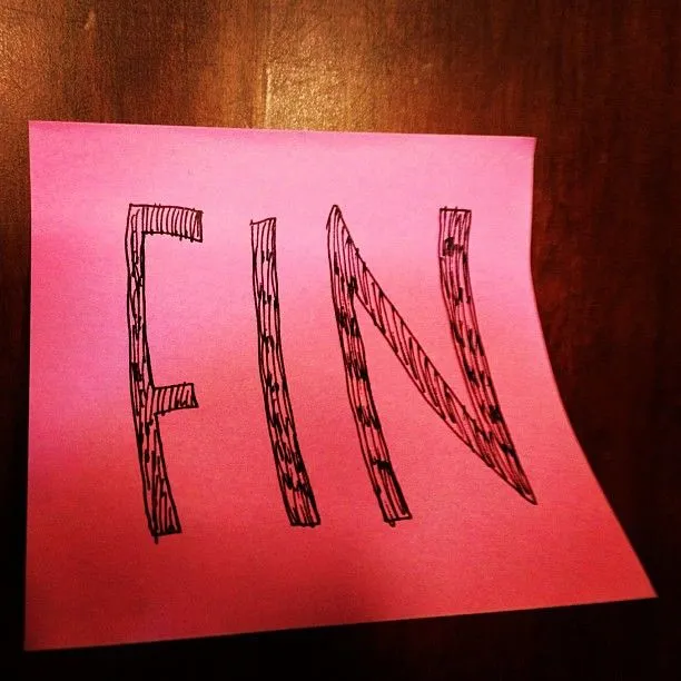 FIN". Palabra "FIN" en Post-It. € 987,654.- | Flickr - Photo Sharing!