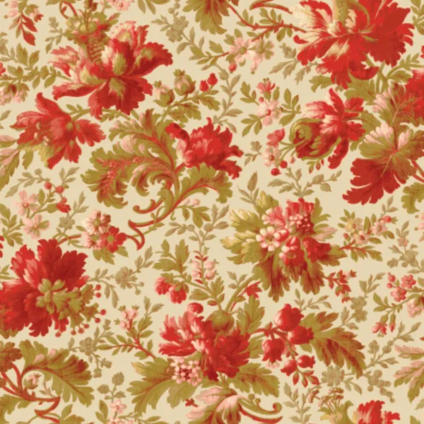 Fleur Rouge. Anna Griffin. Rayado granate sobre fondo beige. Tela ...