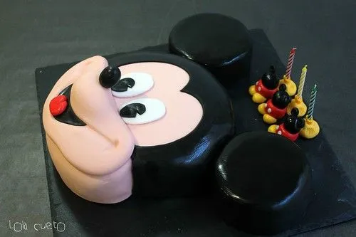 Pastel cara de mickey mouse - Imagui