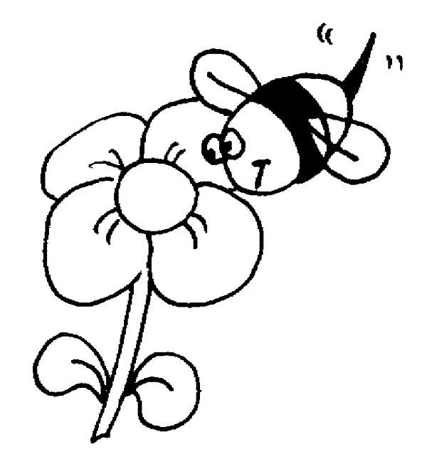 Flor con Aveja ~ Dibujos para Colorear Infantil