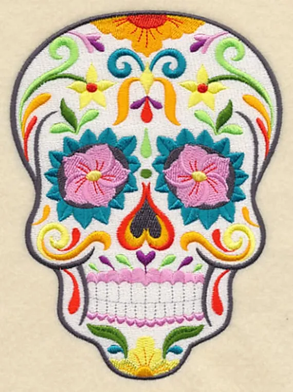 Flor Bonita Calavera Cráneo Cultura Mexicana Dia De Los - Etsy México