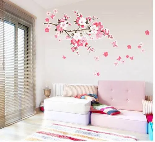 Flor flor de cerezo dormitorio sala de arte del vinilo decoración ...
