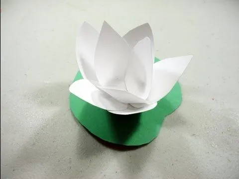 Cómo hacer una flor de loto con papel | Manualidades en Papel