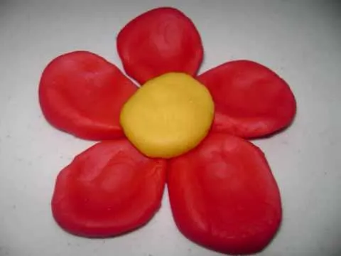 Como hacer una flor de masilla sencilla - YouTube