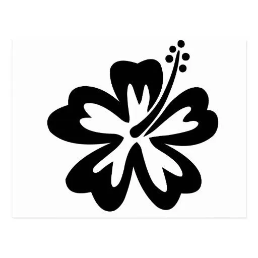 Flor negra de la hawaiana tarjetas postales de Zazzle.