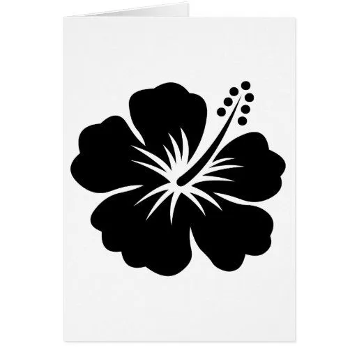 Flor negra de la hawaiana tarjetas | Zazzle