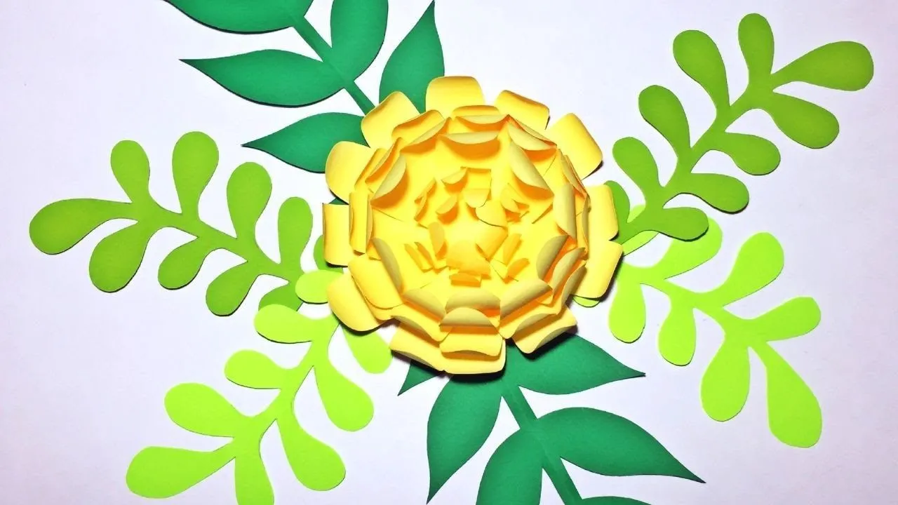 FLOR DE PAPEL MOLDE 4 / FLOWER TEMPLATE 4 - YouTube