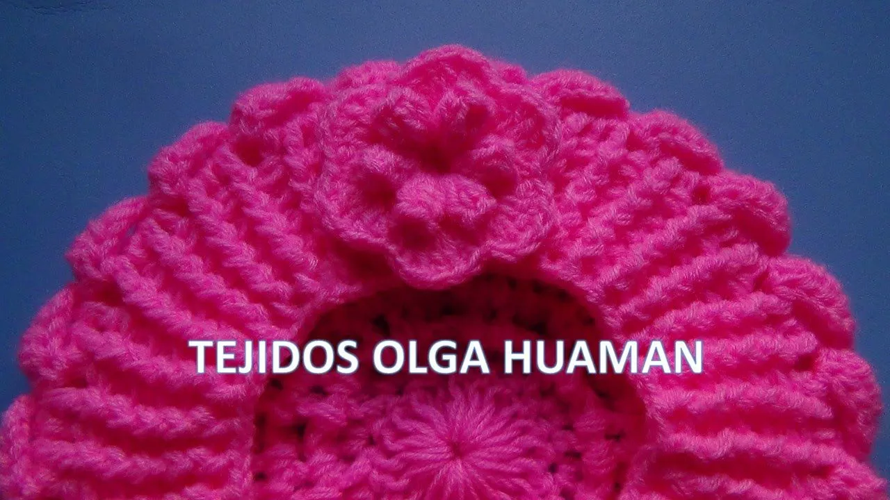 Flor tejido a crochet para boina de bebe o niña - YouTube