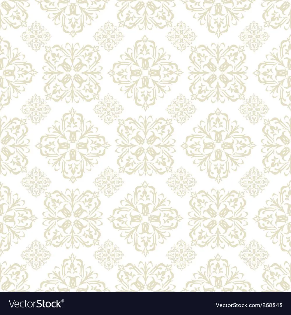 Floral wallpaper beige tile vector art - Download Damask vectors