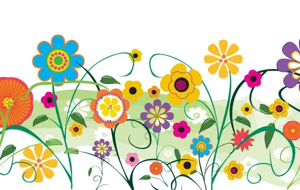 Florales y flores de vector imágenes prediseñadas (clip arts ...