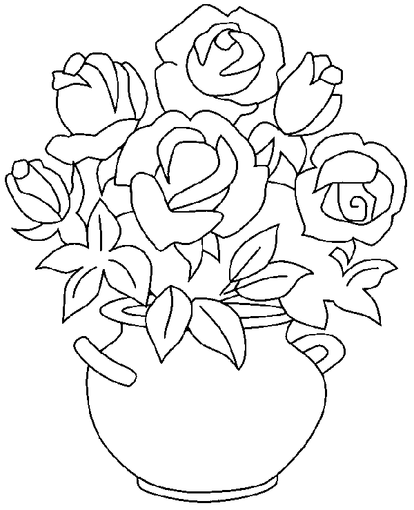 Florero para colorear