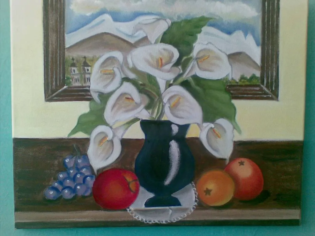 florero con pintura LISBETH PEREZ SILVA - Artelista.