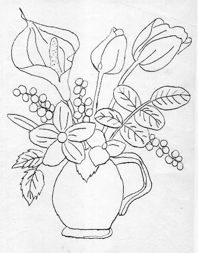 floreros para colorear Colouring Pages