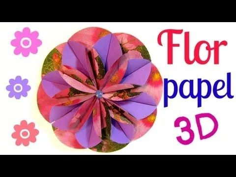 Flores 3D con papel | Manualidades con Moldes