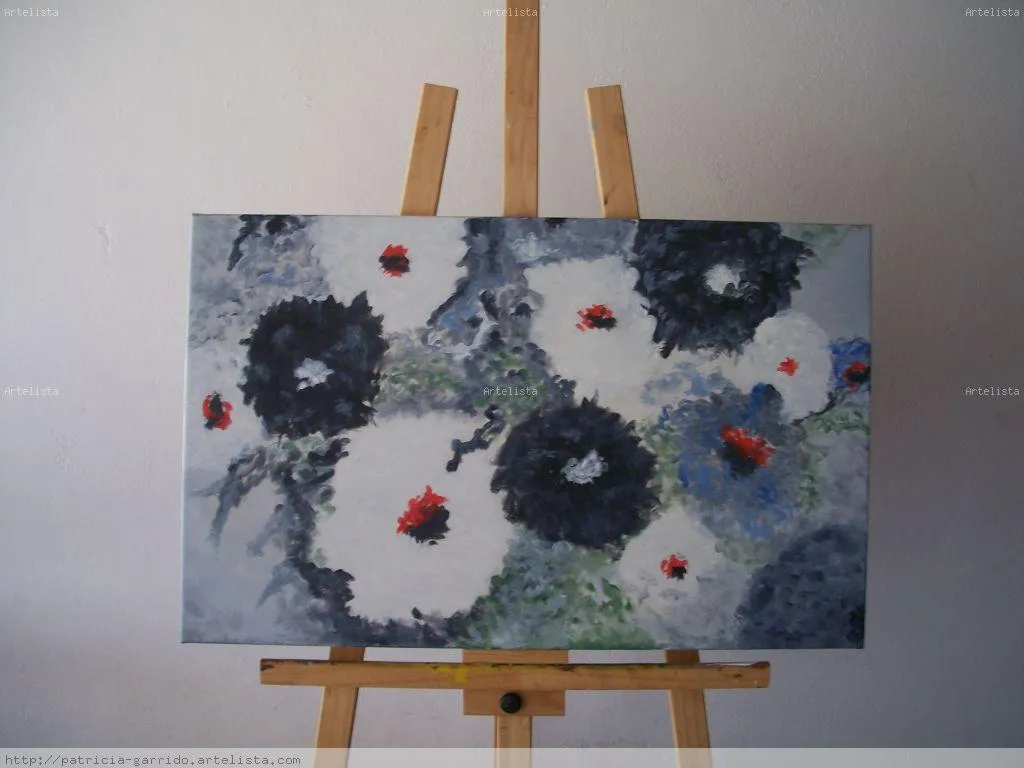 Flores abstractas Patricia Garrido- Artelista.com