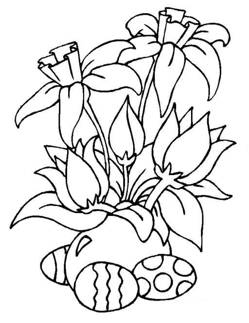 Flores caricatura para colorear - Imagui