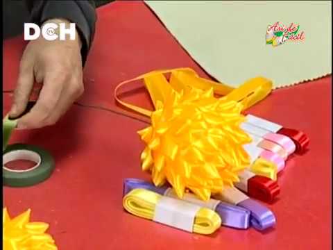 Flores con cintas - YouTube