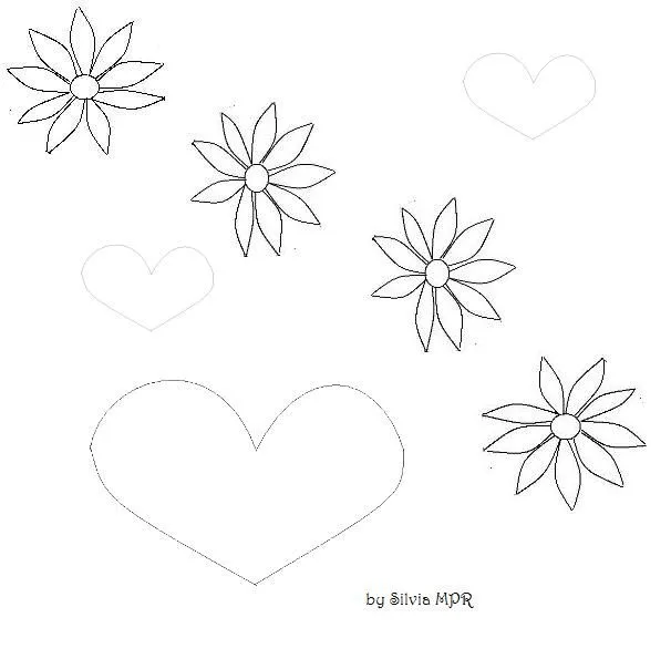 De flores para colorear bonitas - Imagui