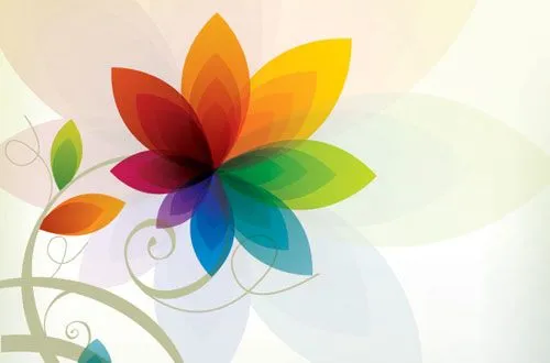 Flores de colores en formato vectorial ~ WorldjamBlog