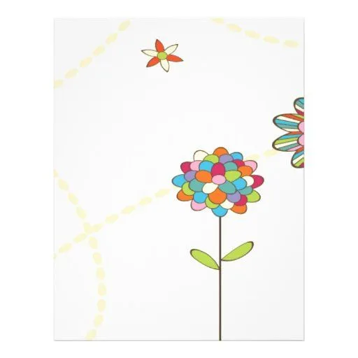 flores coloridas del verano tarjetas informativas de Zazzle.