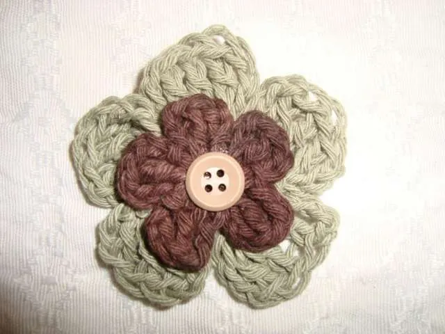 Apliques de flores en crochet, para gorros, bufandas, sacos ...