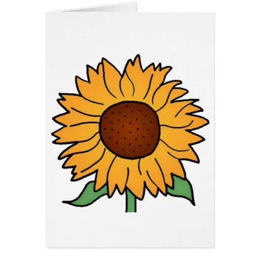 Flores del dibujo animado, girasol floral del vera tarjeta | Zazzle