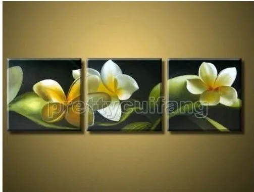 Estirada del arte grande moderna Frangipanic pared pintura al óleo ...